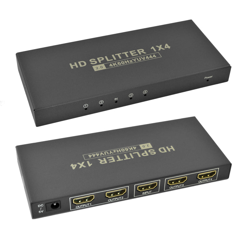 HDMI® 2.0 Splitter with 1 Input and 4 Outputs 4K UHD @60Hz 18Gbps
