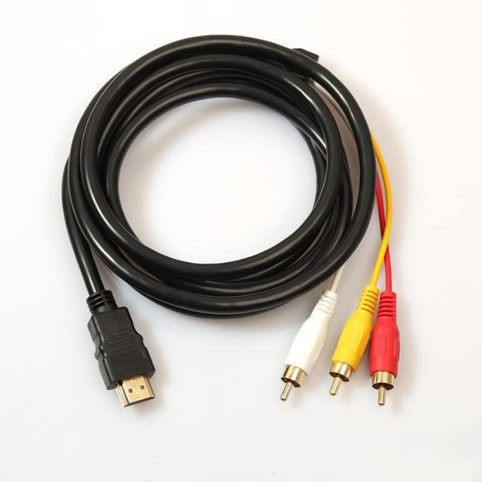 5ft HDMI to RCA Cable HDMI Male to 3 RCA Audio Video Cable Composite Connector Adapter Cord