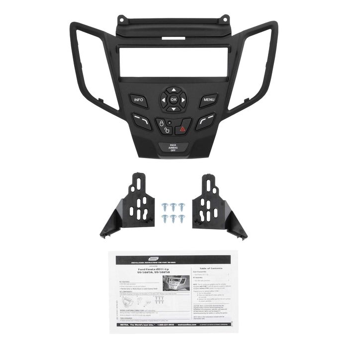 Metra 99-5825B Single DIN Black Stereo Dash Kit for 11-up Ford Fiesta