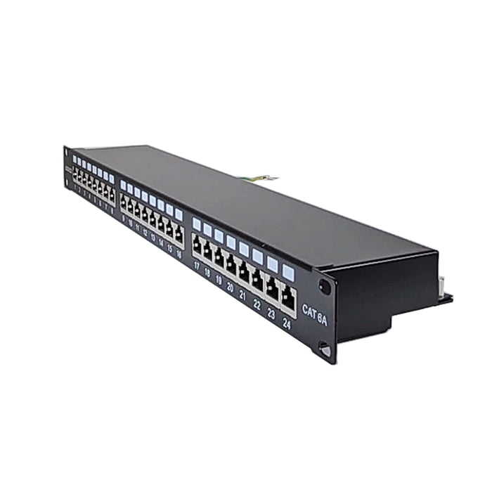 Logico PNL6AF24 Cat6A Shielded 24 Port Network LAN Patch Panel 1U Rackmount 110