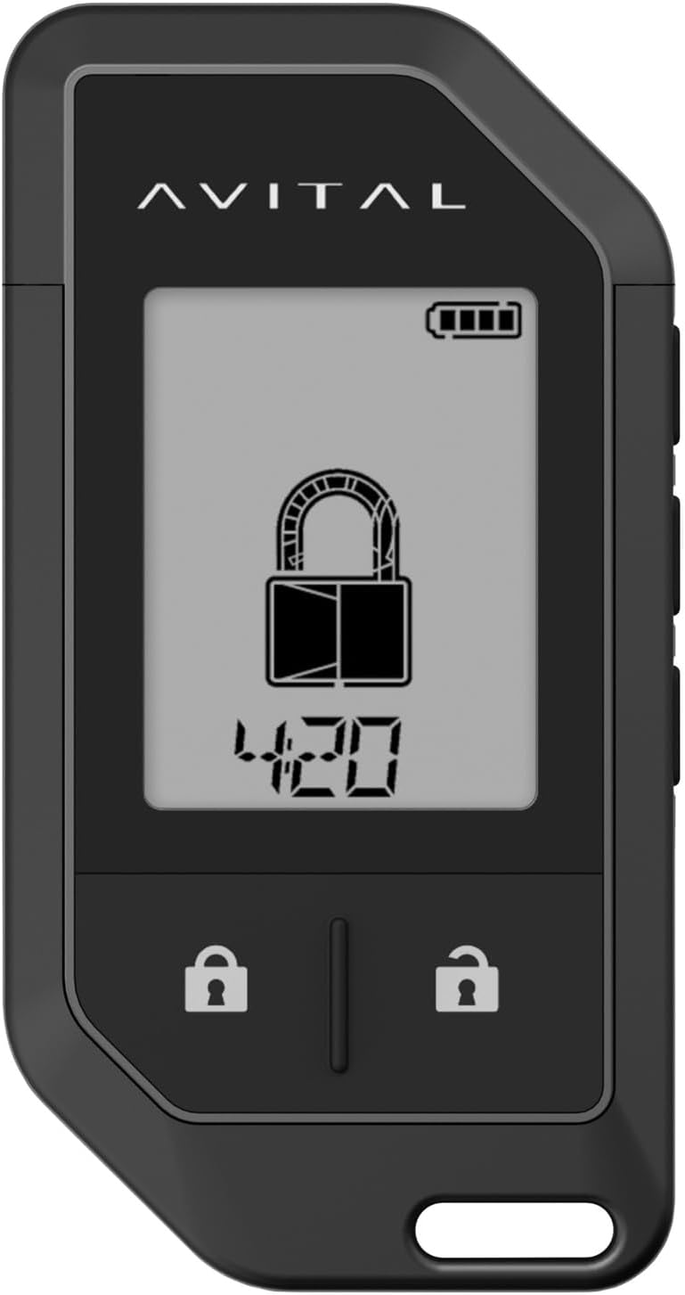 Avital 3308L 2-Way LCD Vehicle Security System with 2 Remotes (Compatible with Directed by VOXX SmartStart-Pro)