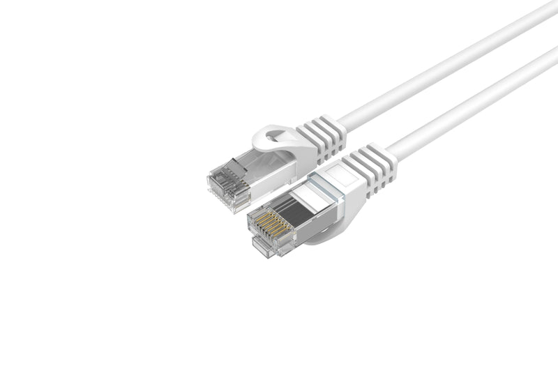 25ft Cat6 Slim Patch Cable 26AWG Bare Copper RJ-45 Ethernet Cable White (1 to 10 Pack)