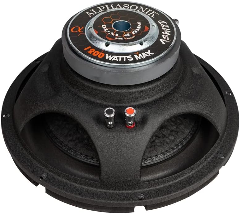 Alphasonik ASW12D AS Series 12" 1200 Watts Max / 400 Watts RMS Dual 4 Ohm Car Subwoofer (Single)