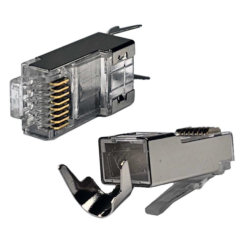 Logico CAT6/CAT6A Extra Large RJ45 8P8C Pass Through Modular Plug Shielded Connector 100pcs