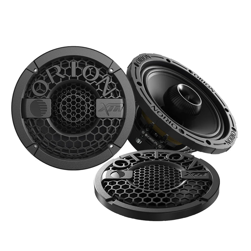 Orion XMT80.4 8” 400W RMS 4 Ohm Water-Resistant Midrange Coaxial Speakers W/ Grills (Pair)