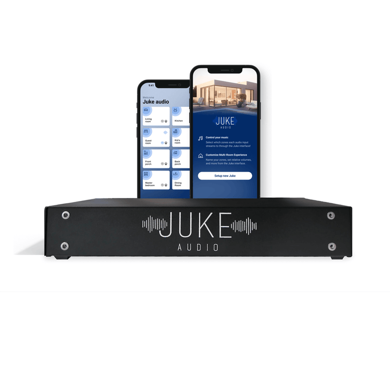 Juke Audio Juke-8 Audio Amplifier 8 Zone Wireless Audio System Compatible with Airplay 2, Bluetooth