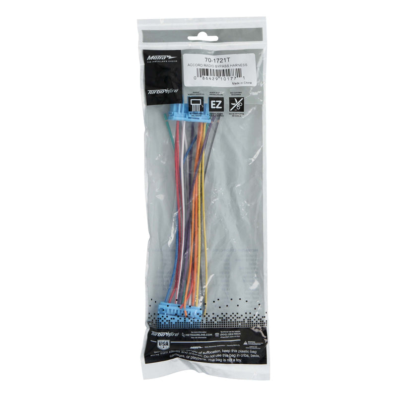 Metra 70-1721T Radio Bypass Wire Harness for Select Honda Accord