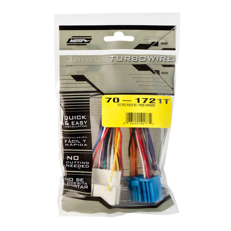Metra 70-1721T Radio Bypass Wire Harness for Select Honda Accord