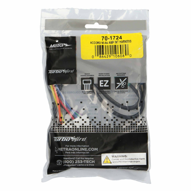 Metra 70-1724 Amp Wire Harness for Select 1993-1994 Honda Accord