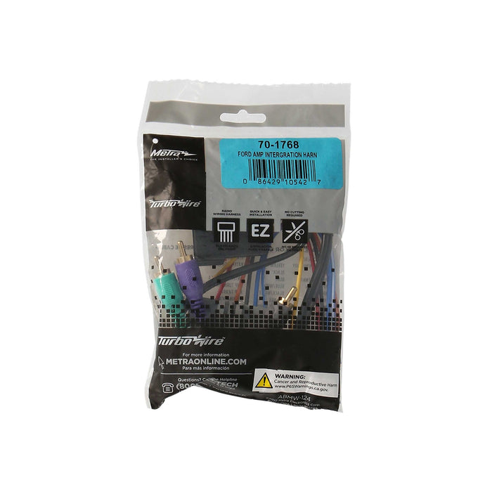 Metra 70-1768 Amp Integration Wire Harness for Select Lincoln Mercury 1986-1993