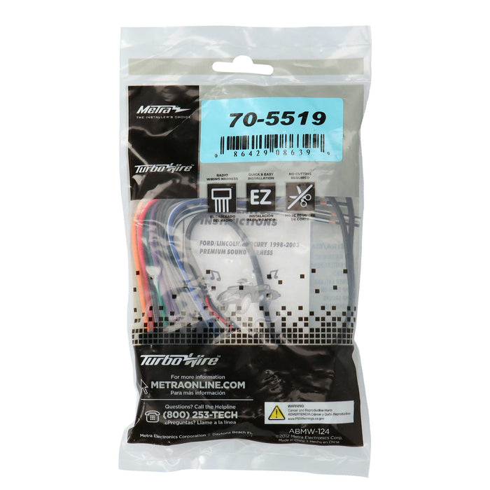 Metra 70-5519 Wiring Harness for Select Ford Lincoln Mercury 1998-2005