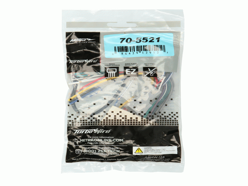 Metra 70-5521 Amp Wire Harness for Select Ford/Lincoln/Mercury models 1998-2012