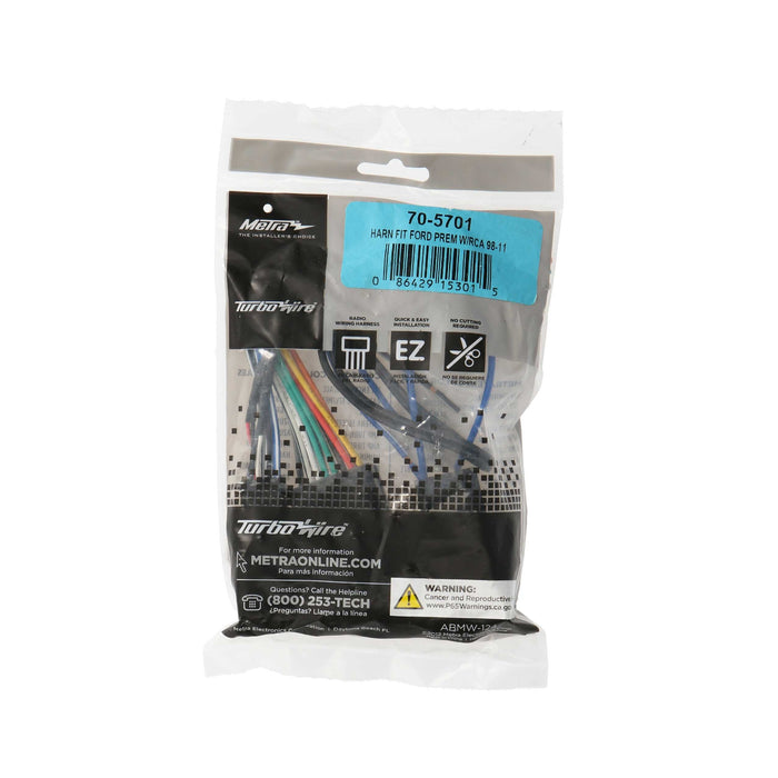 Metra 70-5701 Harness for Ford Lincoln Mercury 1998-2011 with Premium Sound & RCA
