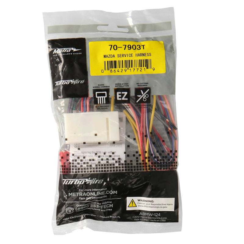 Metra 70-7903T Wiring Harness for Mazda CX-7 CX-9 RX8 2007-Up Harness