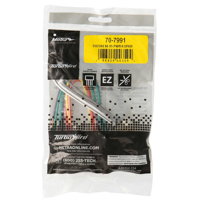 Metra 70-7991 Wire Harness for 1986-1995 Suzuki Samurai/Sidekick/Swift