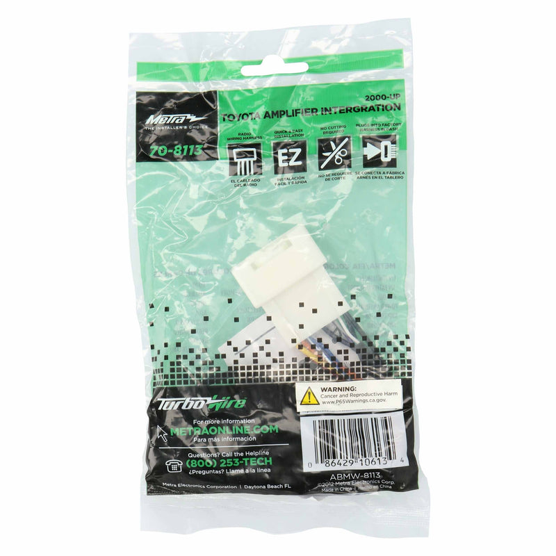 Metra 70-8113 Amplifier Integration Harness for Select Lexus/Toyota