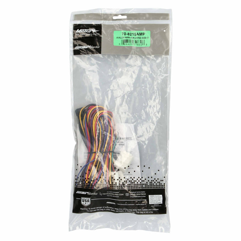 Metra 70-8215AMP Toyota Avalon 2005-2010 Vehicle Radio Relocation Wire Harnesses