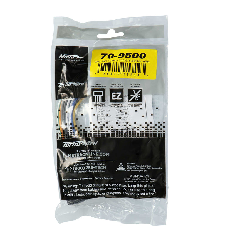 Metra 70-9500 Harness for Select 2001-2008 Jaguar/Land Rover Vehicles