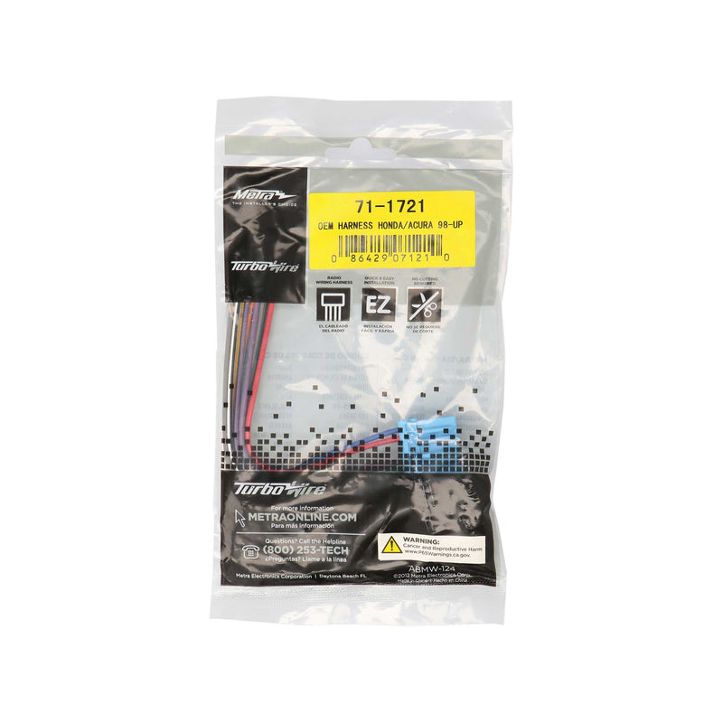 Metra 71-1721 Radio Harness for Select 98-13 Acura/Honda/Isuzu/Suzuki