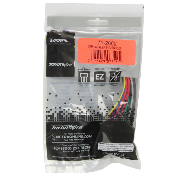 Metra 71-2002 OEM Radio Wiring Harness for 2000-2005 Saturn ION/VUE