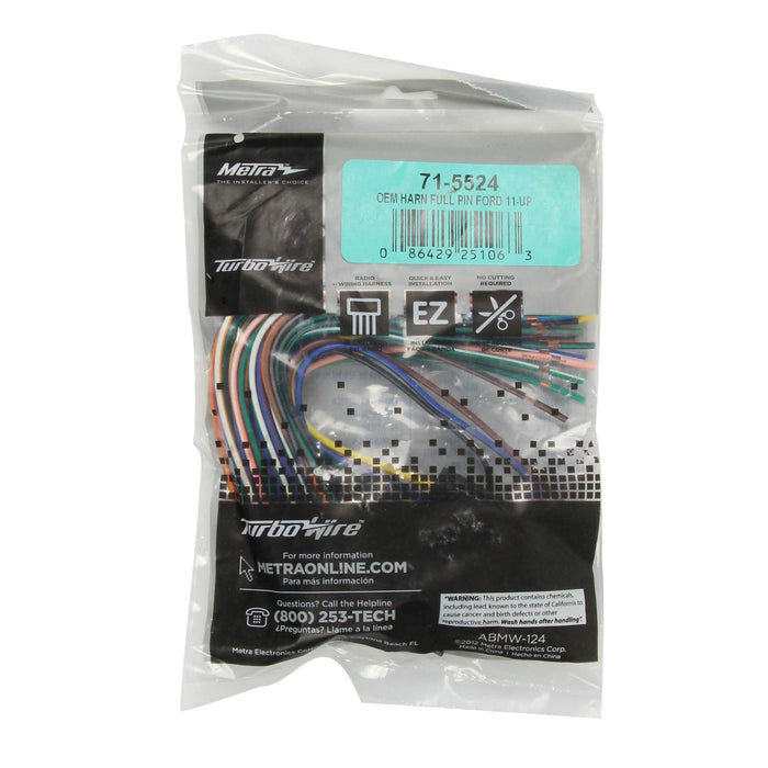 Metra 71-5524 Factory Replacement OEM Wire Harness for Ford Lincoln 2011-Up