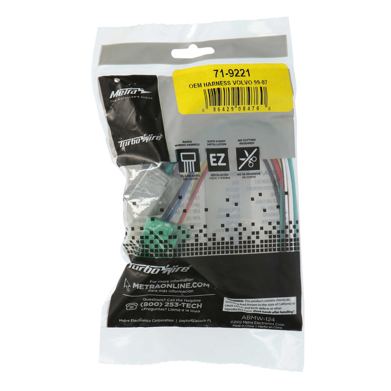 Metra 71-9221 OEM Radio Harness for VOLVO 99-07