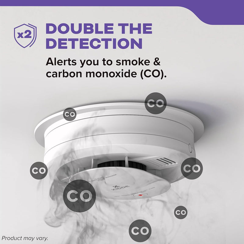 Kidde 30CUAR-V Hardwired Smoke & Carbon Monoxide Detector, AA Battery Backup, Voice Alerts, Interconnectable, LED Warning Light Indicators, White