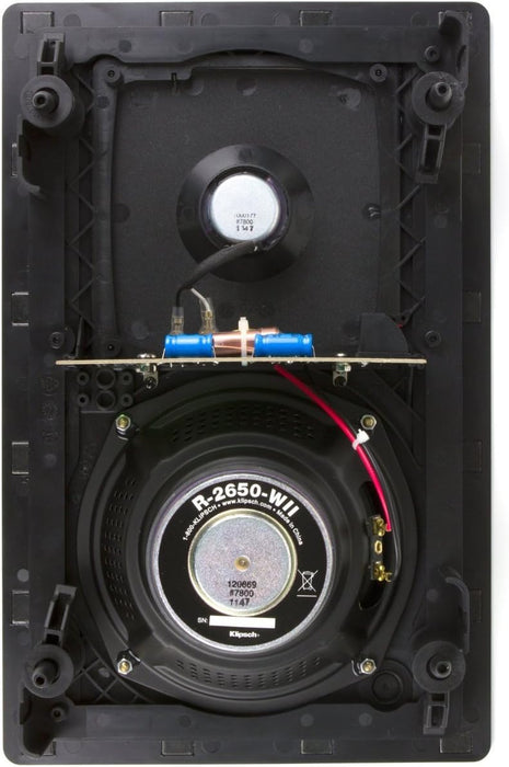 Klipsch R-2650-W II 8 Ohm 200W 6.5" Polypropylene Cone Woofer In-Wall Speaker, White (Each)