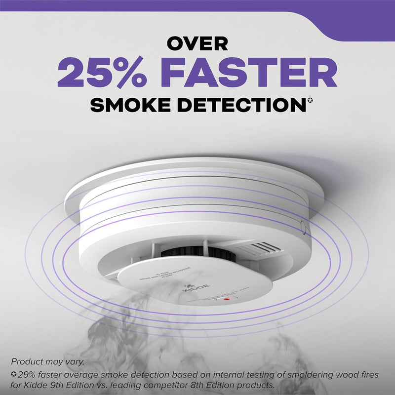 Kidde 30CUAR-V Hardwired Smoke & Carbon Monoxide Detector, AA Battery Backup, Voice Alerts, Interconnectable, LED Warning Light Indicators, White