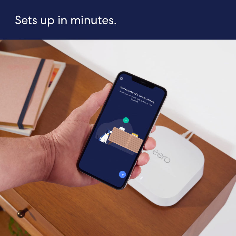 eero Pro 6E Tri-band Mesh Wifi 6E Router AX5400 Supports internet plans up to 2.5 Gbps