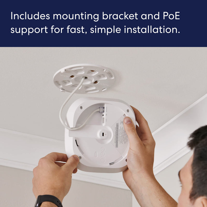 eero PoE 6 Dual-band AX300 Wi-Fi 6 Access Point Ceiling Wall Mountable, up to 1.6 Gbps Wireless Speeds