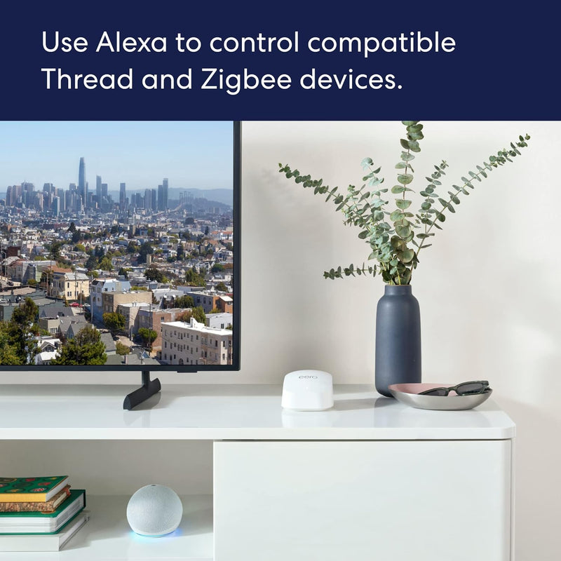 eero 6+ Mesh Wifi Router Wi-Fi 6 Dual Band Supports internet plans up to a Gigabit 1,500 sq. ft. 75+ devices (1-pack)
