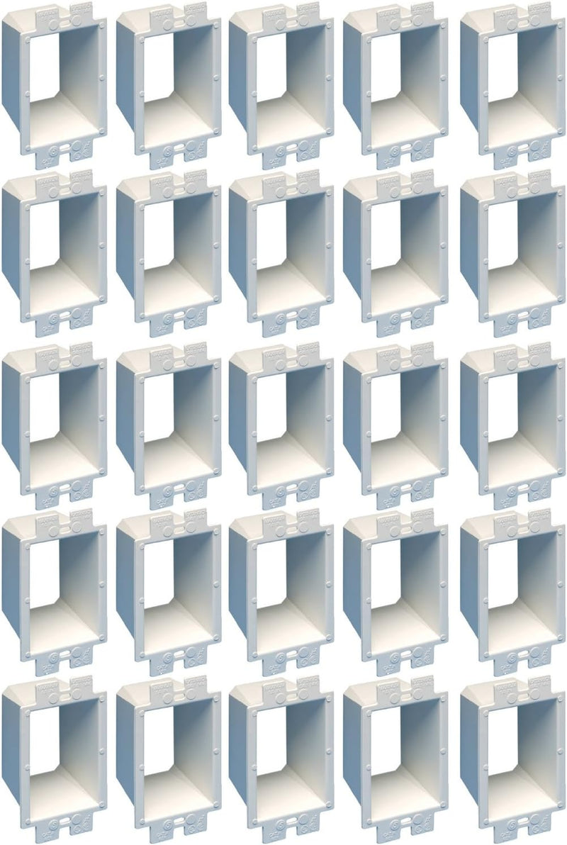 Arlington BE1-25 Electrical Outlet Box Extender Wall Plate 1-Gang White, 25-Pack