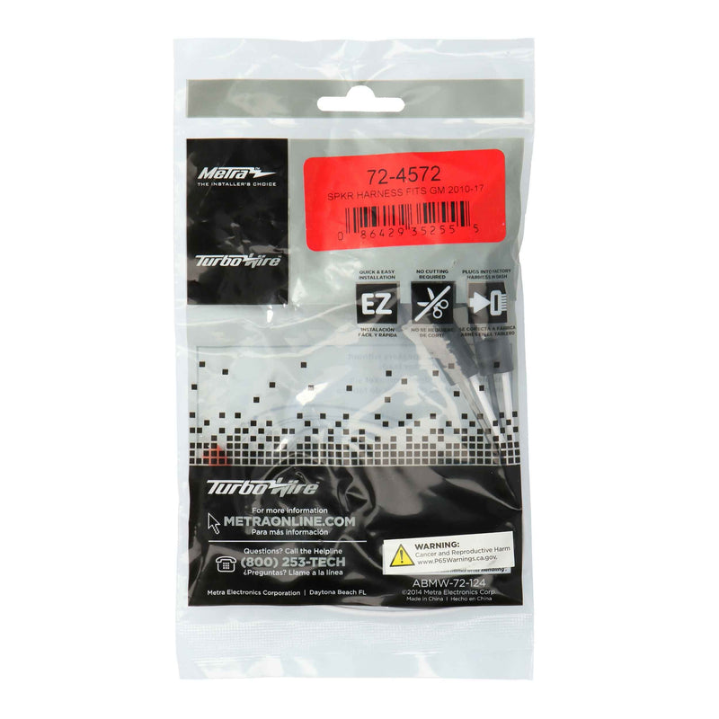 Metra 72-4572 Speaker Harness for select 2010-2019 General Motors Vehicles