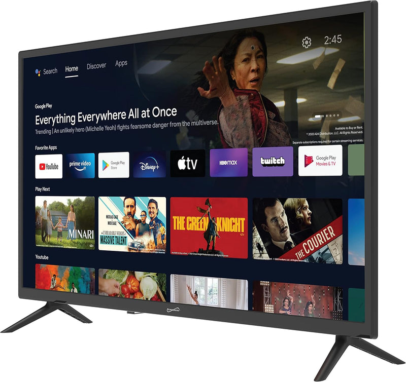 Supersonic SC-3250GTV 32 inch Smart Google FHD DLED TV 1080p HDMI Wi-Fi Bluetooth