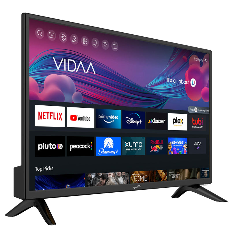 Supersonic SC-2426SDVD 24-inch LED Smart HDTV 1080p w/DVD Player WiFi USB