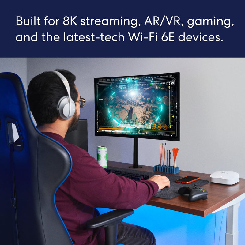 eero Pro 6E Tri-band Mesh Wifi 6E Router AX5400 Supports internet plans up to 2.5 Gbps