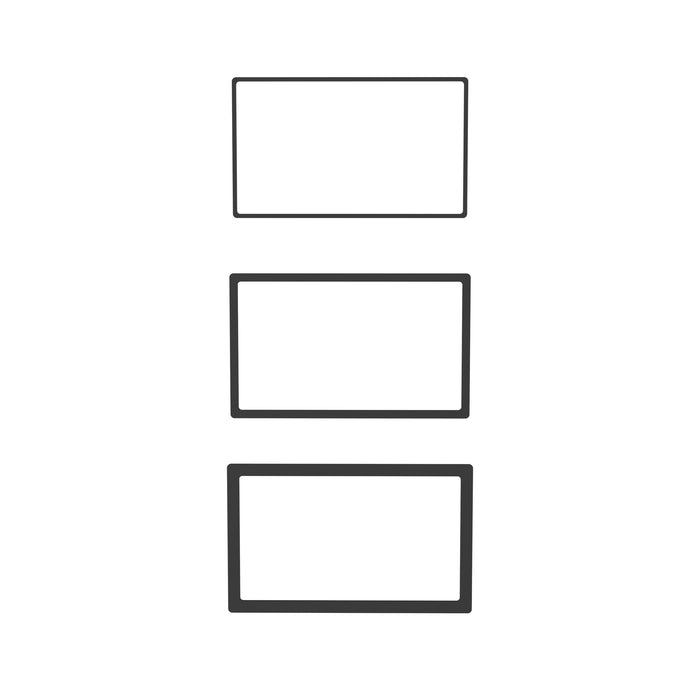 Metra 89-50-0900 Double DIN Trim Ring Borders 1/8", 1/4", 3/8" (3/pk)