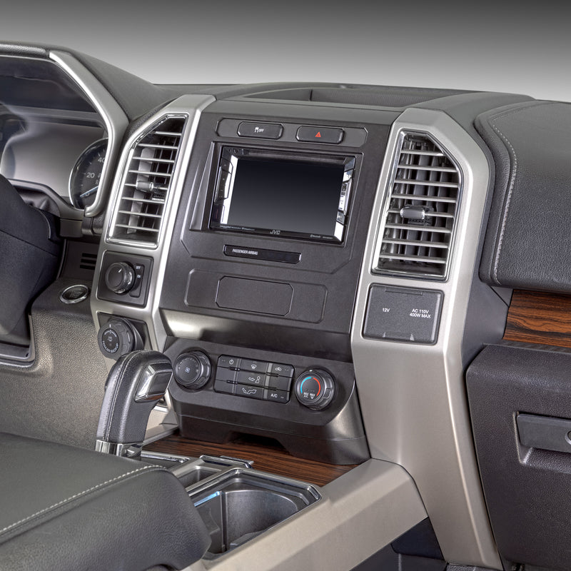 Metra 95-5869CH Double DIN Stereo Install Dash Kit for Select FORD F-SERIES TRUCKS (with single-zone climate controls) 2015-2022