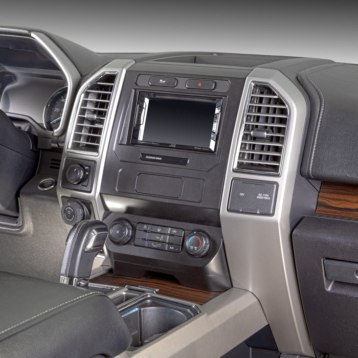 Metra 95-5869CH Double DIN Stereo Install Dash Kit for Select FORD F-SERIES TRUCKS (with single-zone climate controls) 2015-2022
