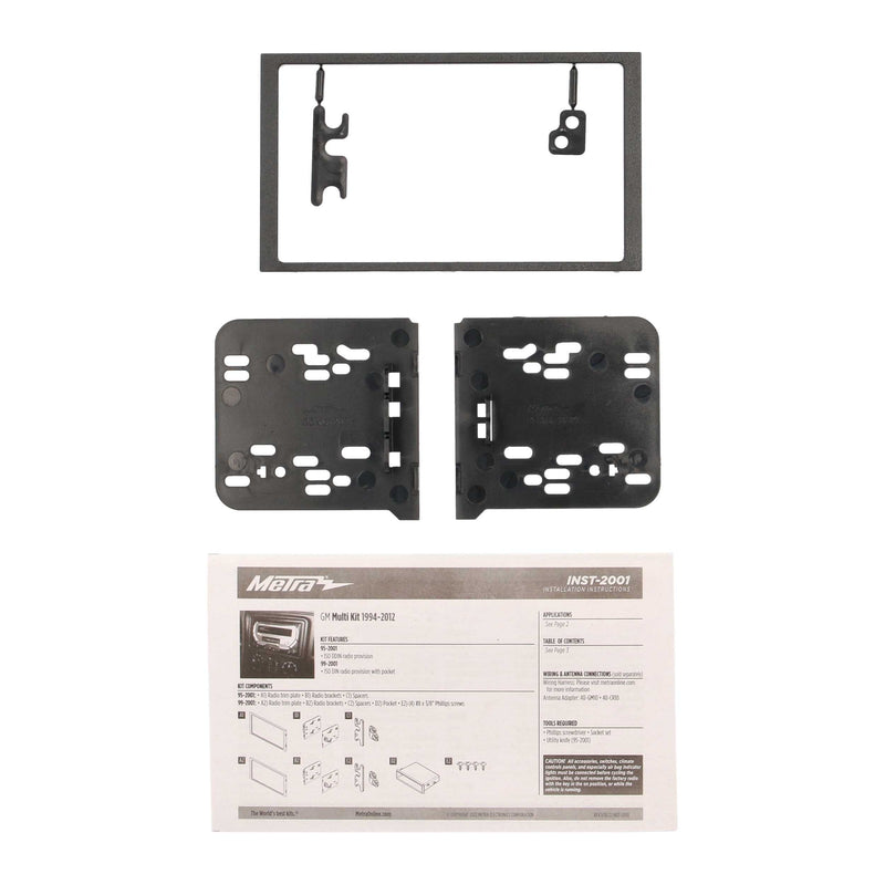 Metra 95-2001 Double DIN Stereo Dash Multi-Kit for Select GM Multi-Kit 1994-2012