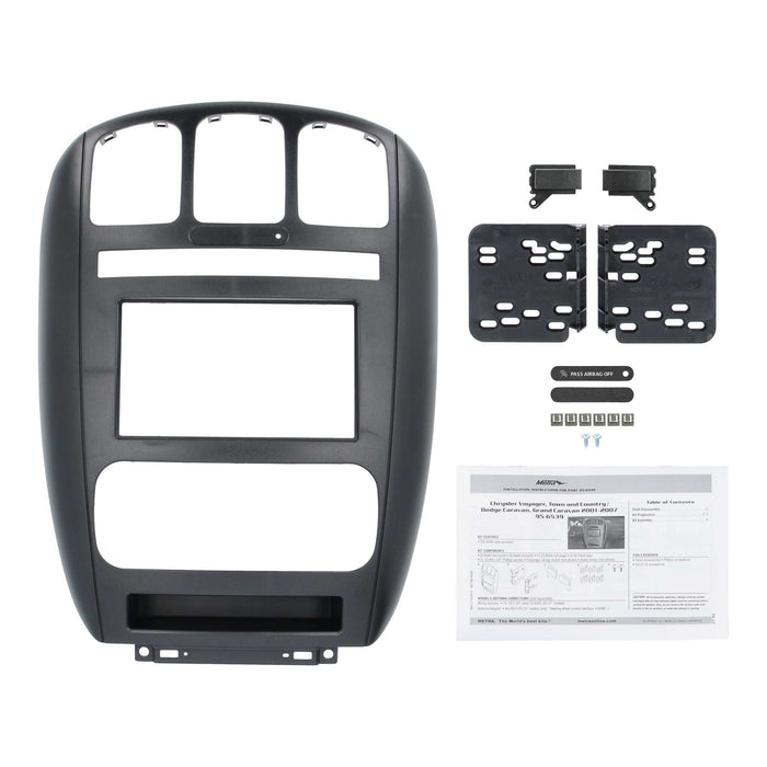 Metra 95-6539 Double DIN Dash Kit for Select Dodge Caravan 2001-2007/Chrysler Town and Country 2001-2007