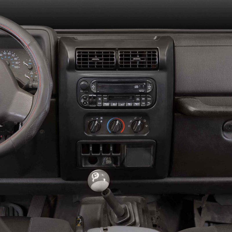 Metra 95-6541 Matte Black Double DIN Dash Kit for 2003-2006 Jeep Wrangler
