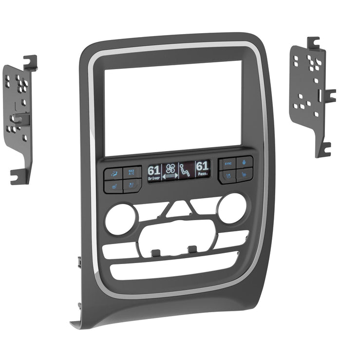 Metra 95-6560B Double DIN Dash Stereo Installation Kit for Select Dodge Durango 2014-2020 (With Factory 8" Screen)