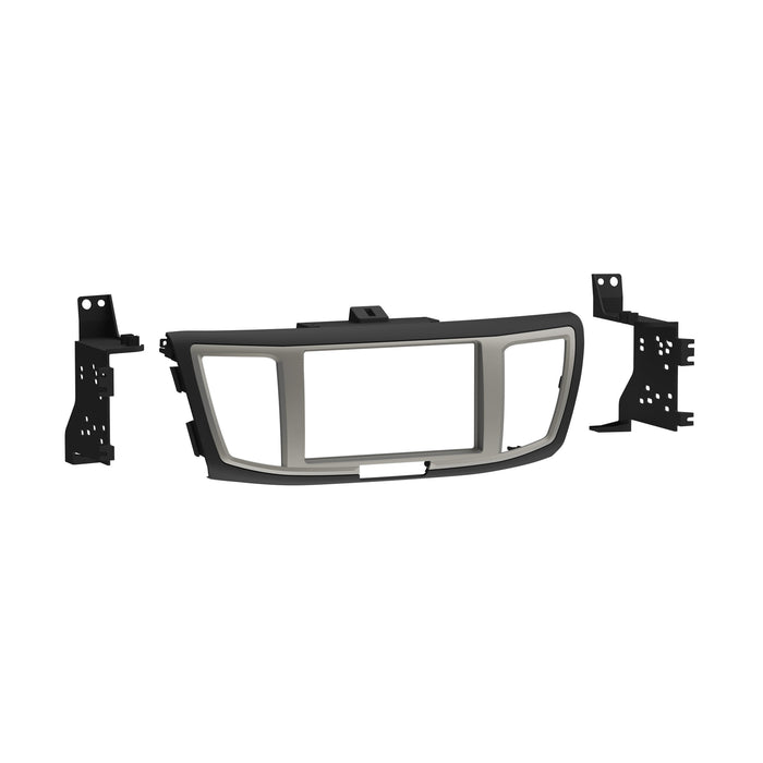 Metra 95-7804B Double DIN Stereo Install Dash Kit for Select Honda Accord 13-17 Black W/ Silver Trim