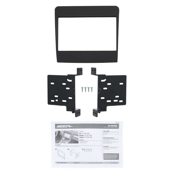 Metra 95-9618B Double DIN Installation Kit for Select Porsche 911 2012-2016 Boxster Cayman 2013-2016