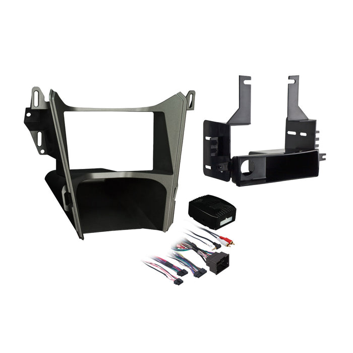 Metra 99-3307G Gray Single/Double DIN Dash Kit for Select Chevy Equinox GMC Terrain 2010-2015 (with Monochrome Display