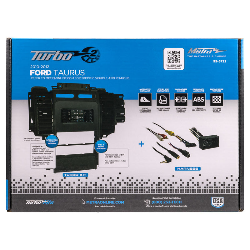 Metra 99-5722 1-2DIN Dash Kit for Ford Taurus(w/Key Start) 2010-2012