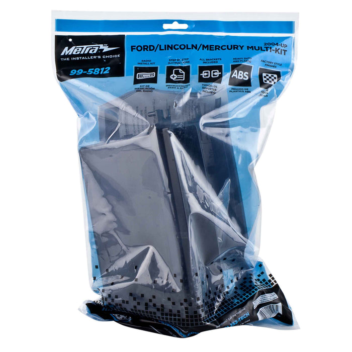 Metra 99-5812 Single DIN Dash Multi-Kit for Ford/Lincoln/Mercury Multi-Kit 2004-2019