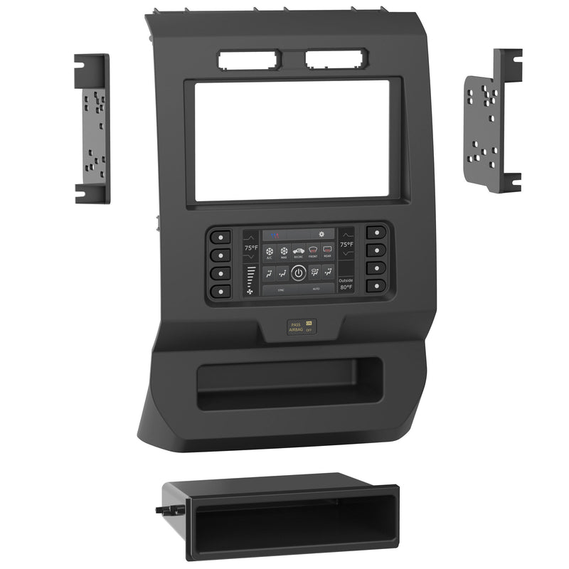 Metra 99-5834CH Single/Double DIN Dash Install Kit For Select Ford Trucks 2015-2018